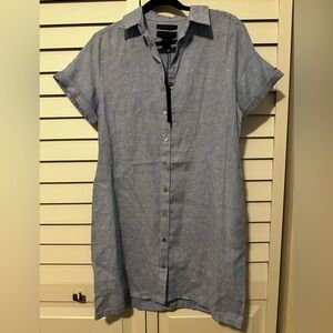 Tahari Light Blue Linen Dress